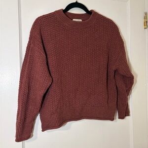 Universal Thread Women's Knit Sweater - Brick Red